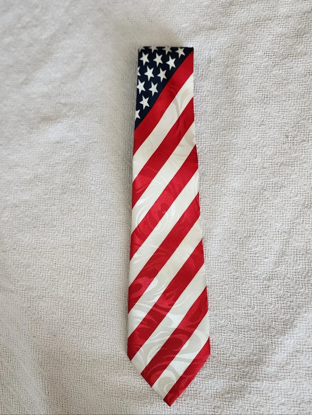 Steven Harris Handmade American Flag Patriotic Stars & Stripes Men's Necktie